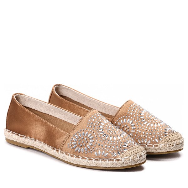 Brown espadrilles with Alena decoration - Footwear