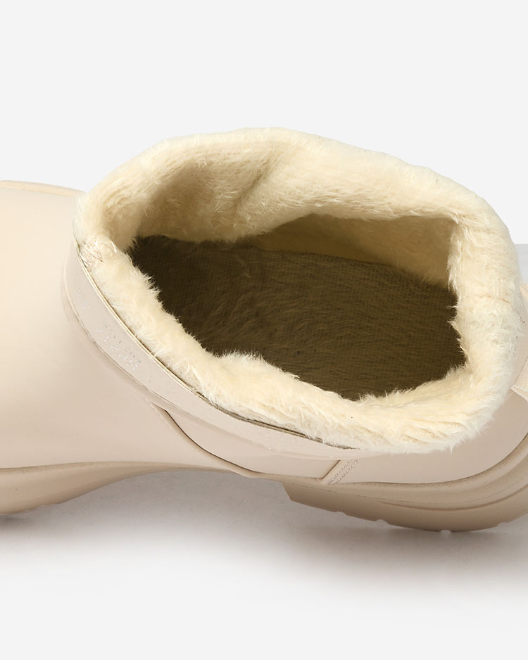 Royalfashion Beige matte women's boots with thicker sole Holeopi