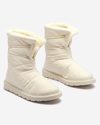 Bēšas krāsas sieviešu apavi a'la sniega zābaki Amirfu- Footwear