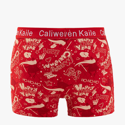 Red men's Christmas boxer shorts - Underwear