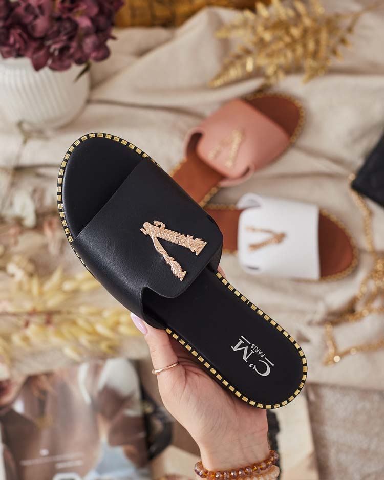 Royalfashion Women's eco leather flip-flops Cemenna