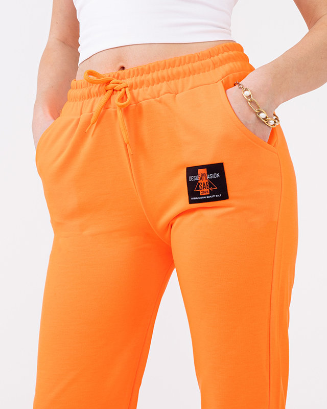 Neon orange women's sweatpants - Clothing