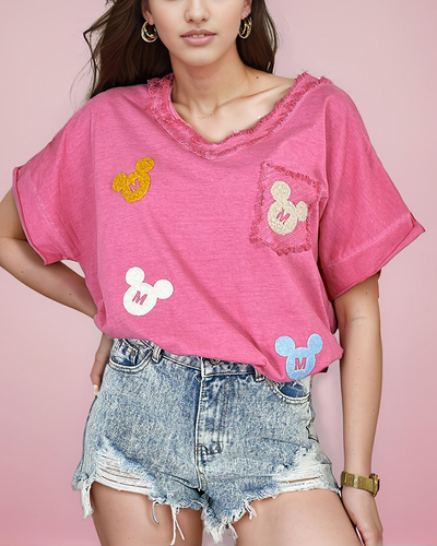 Royalfashion Women's t-shirt with patches