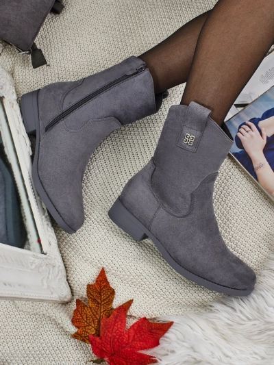 Damskie botki z eko-zamszu Kelmoria