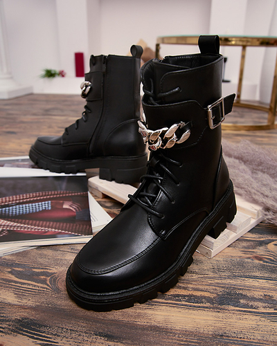 Warmed black bagger boots for women Effpi- Footwear