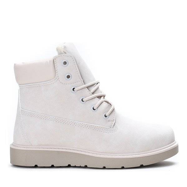 OUTLET Be Happy, beige, insulated hiking boots - Footwear