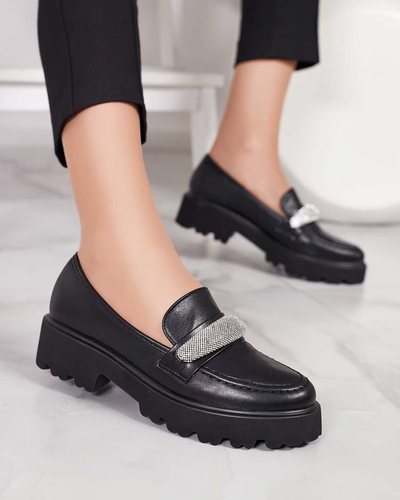 Royalfashion Sieviešu mokasīni ar cirkoniem Emerne