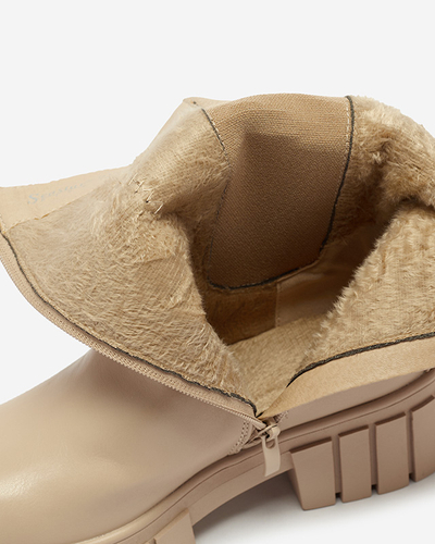 Women's beige high insulated boots Otika - Footwear