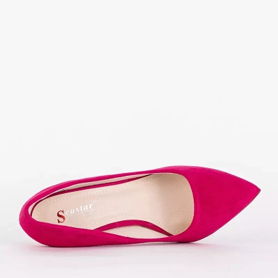 OUTLET Pink eco-suede stiletto pumps Veneci - Footwear