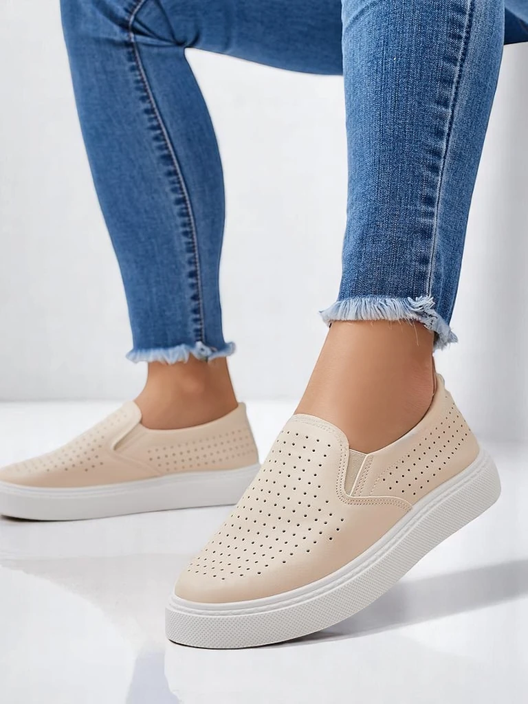 Royalfashion Women's perforated slip-on shoes Emillia