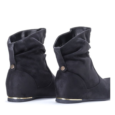 Black boots on covered heel Harmoni - Footwear