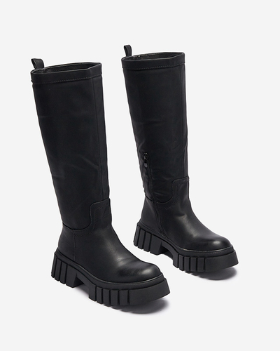 OUTLET Black women's mid-calf boots Astaroth - Footwear