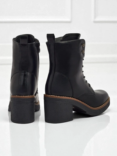 Women's eco-leather heeled ankle boots Zeltra