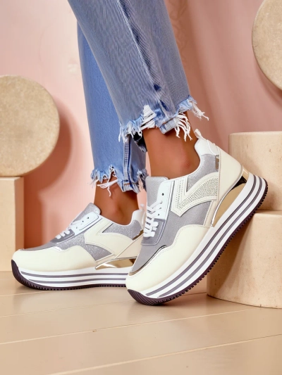 Royalfashion Women's Sneakers with Glitter Borovis