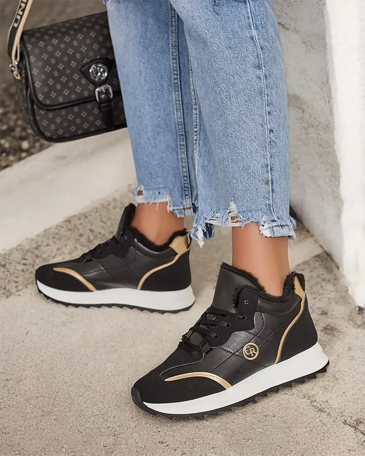 Royalfashion Izolētas sieviešu kedas ar kažokādu Ozzix