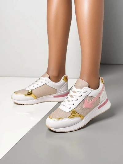 Royalfashion Women's sporty sneakers with glitter Berilane
