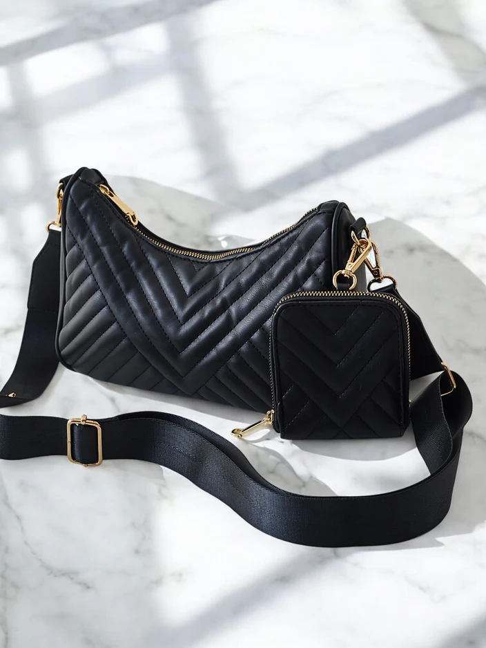 Royalfashion Небольшая женская стеганая сумочка с кошельком