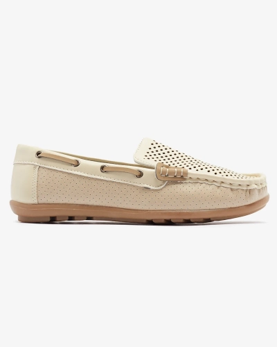 Openwork children's moccasins in beige Neddax - Footwear