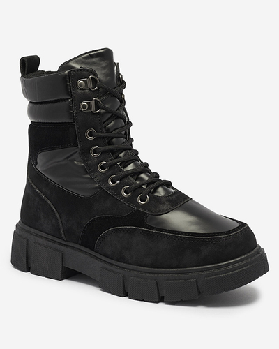 Черные женские утепленные ботинки-трапперы Kasemi- Footwear
