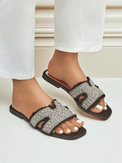 Royalfashion Sieviešu sandales ar rhinestones CrystalEase