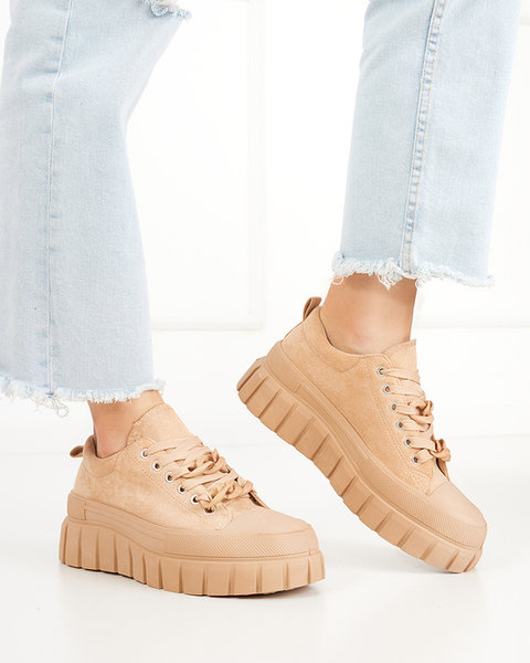 OUTLET High women's brown sneakers Mishta - Footwear