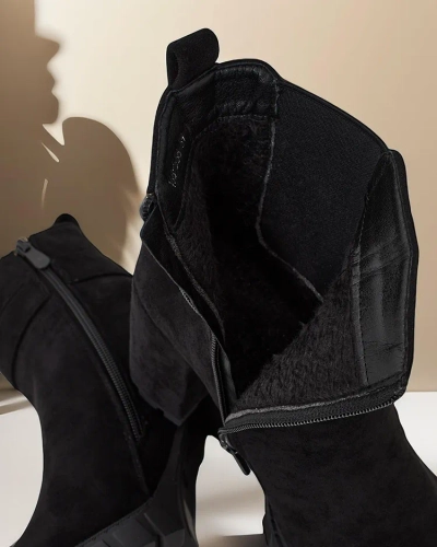 Женские ботильоны на блочном каблуке Royalfashion Effo