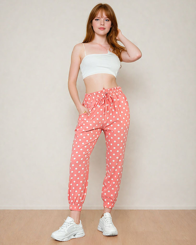 Royalfashion Women's dotted fabric pants