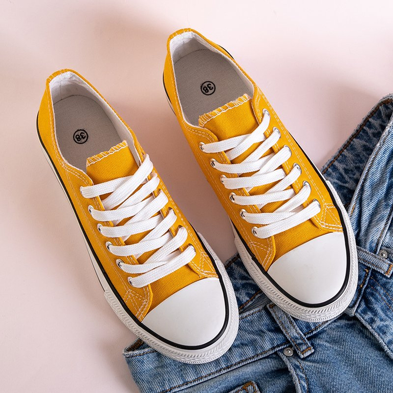 Желтые женские кеды Gabrela