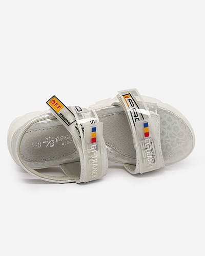 Royalfashion White children's Velcro sandals Keris