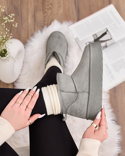 Royalfashion Grey women's platform snow boots Ersinella