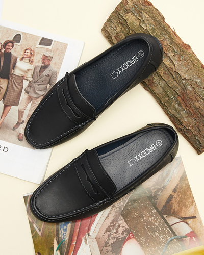 Black men's moccasins Hacerno- Footwear