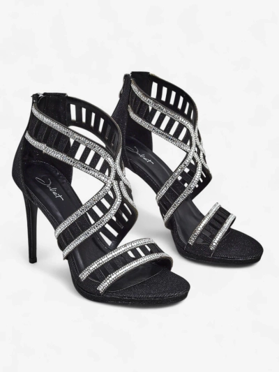 Royalfashion Women's Heeled Sandals with Decorative Upper Sycos