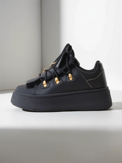 Royalfashion Women's Sneakers with Decorative Tongue Domatories