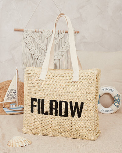 Royalfashion Large women's straw handbag