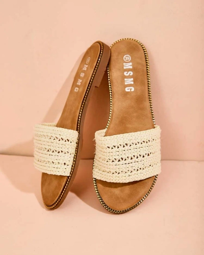 Royalfashion Women's Bofira flat sole flip-flops