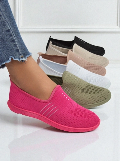 Women's Perseida moccasins comfortable orange fabric for spring and summer