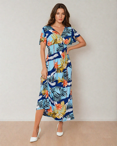 Royalfashion Women's print midi dress