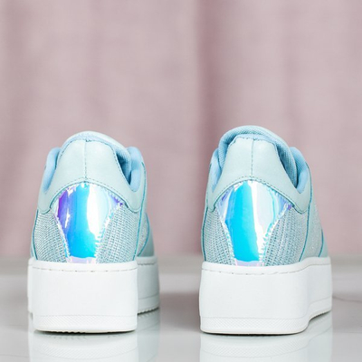 Blue sports shoes on the Salsa platform - Footwear 1