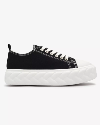 Royalfashion Black women's platform sneakers Merija