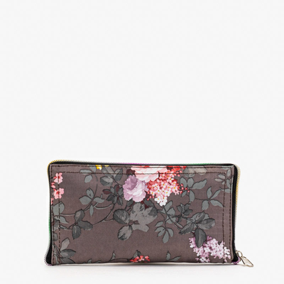 Brown floral shopping bag folded into a wallet - Accessories