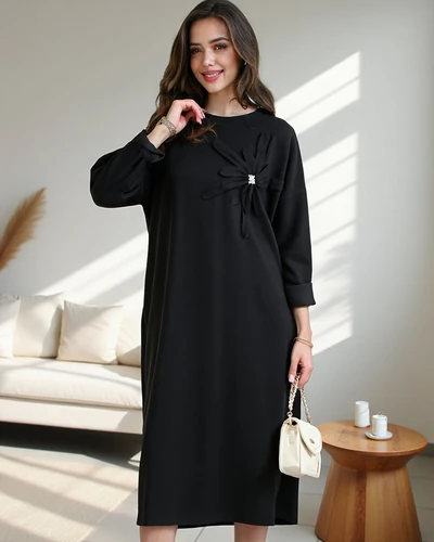 Royalfashion Sieviešu midi kleita audums liela izmēra ar ziedu