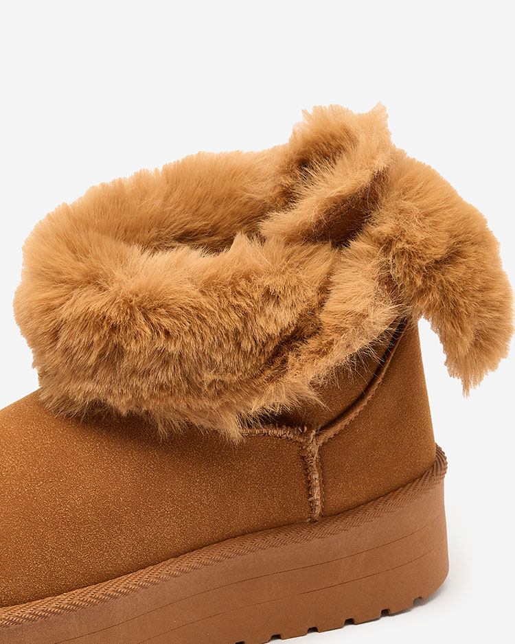 Royalfashion Boots a'la snow boots for women in camel color Goroggo