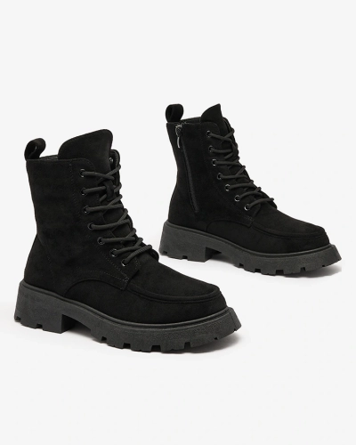 Royalfashion Black women's Oroccar lace-up boots