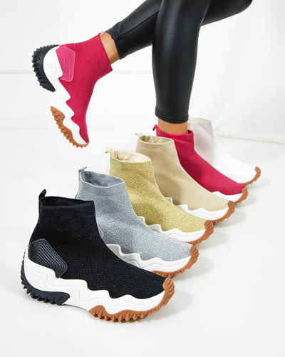 White Women's Tenera Platform High Trainers - Footwear