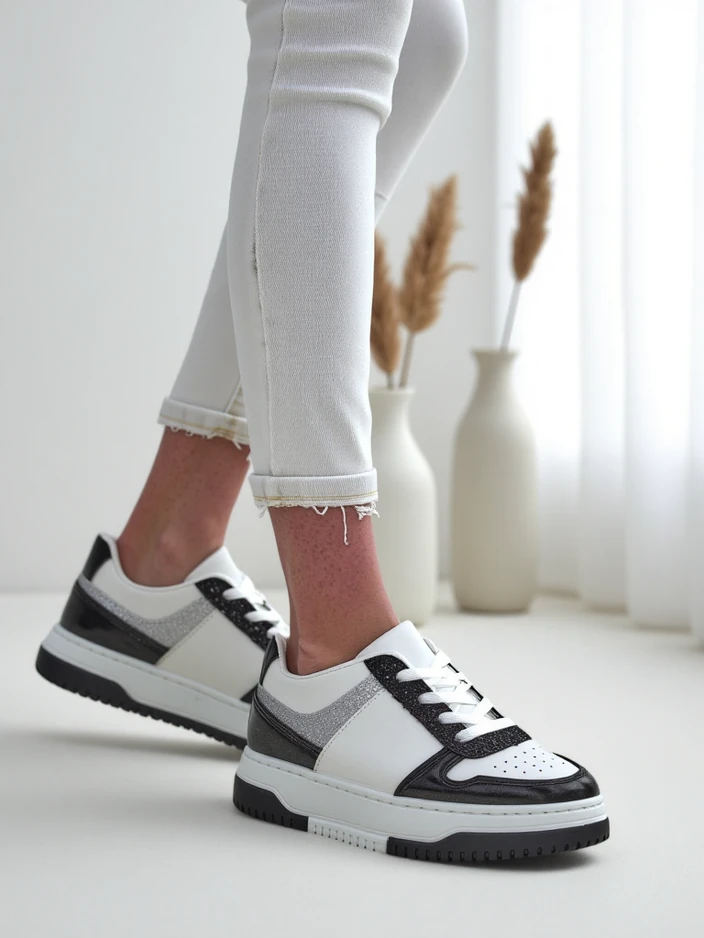 Royalfashion Women's sneakers with glitter Qisofi