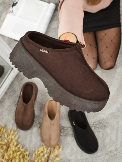 Короткие женские ботинки a'la снегоходы с мехом Calindra