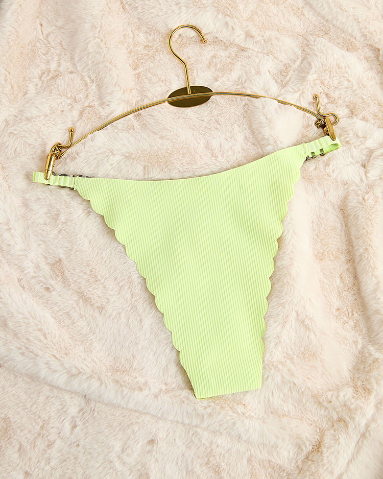 Royalfashion Mint women's thong panties with zircons