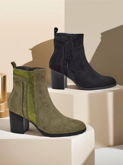 Royalfashion Women's heeled ankle boots Venotto