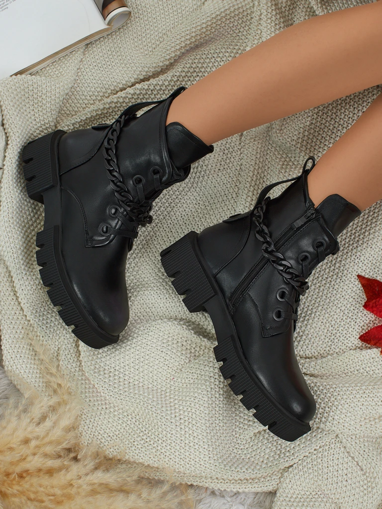 Anviq Women's Eco-Leather Lace-Up Ankle Boots