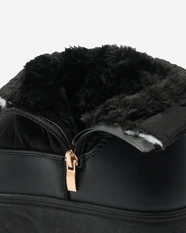 Royalfashion Women's slip-on snow boots in black Armeda